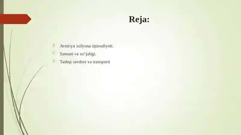 Avstriya xufyona iqtisodiyoti 2