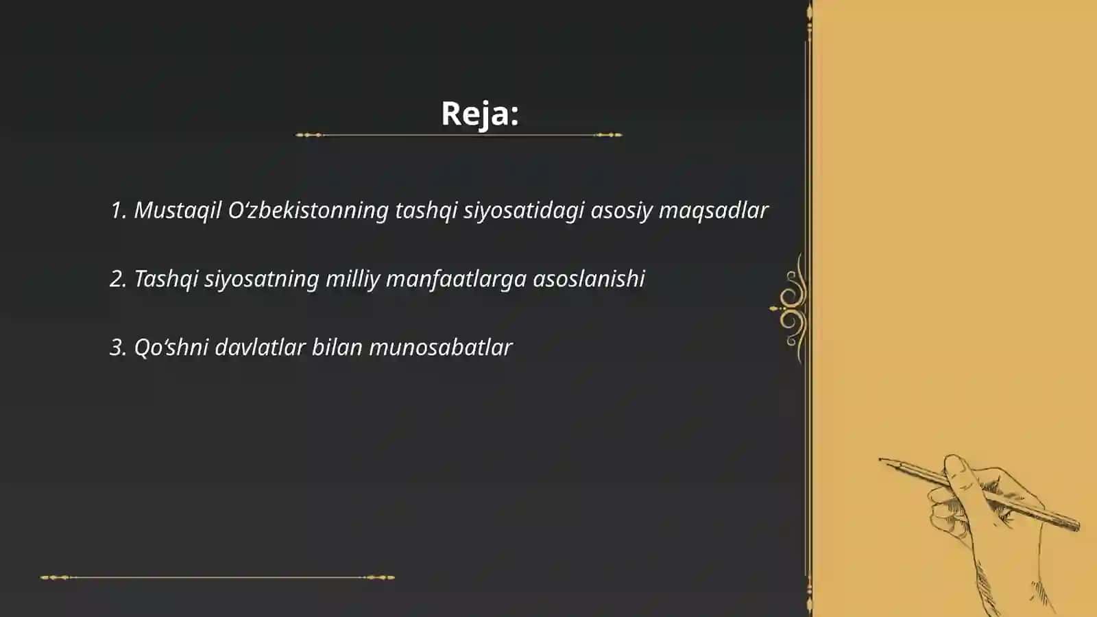 Mustaqil O‘zbekiston tashqi siyosatining asosiy omillari 2