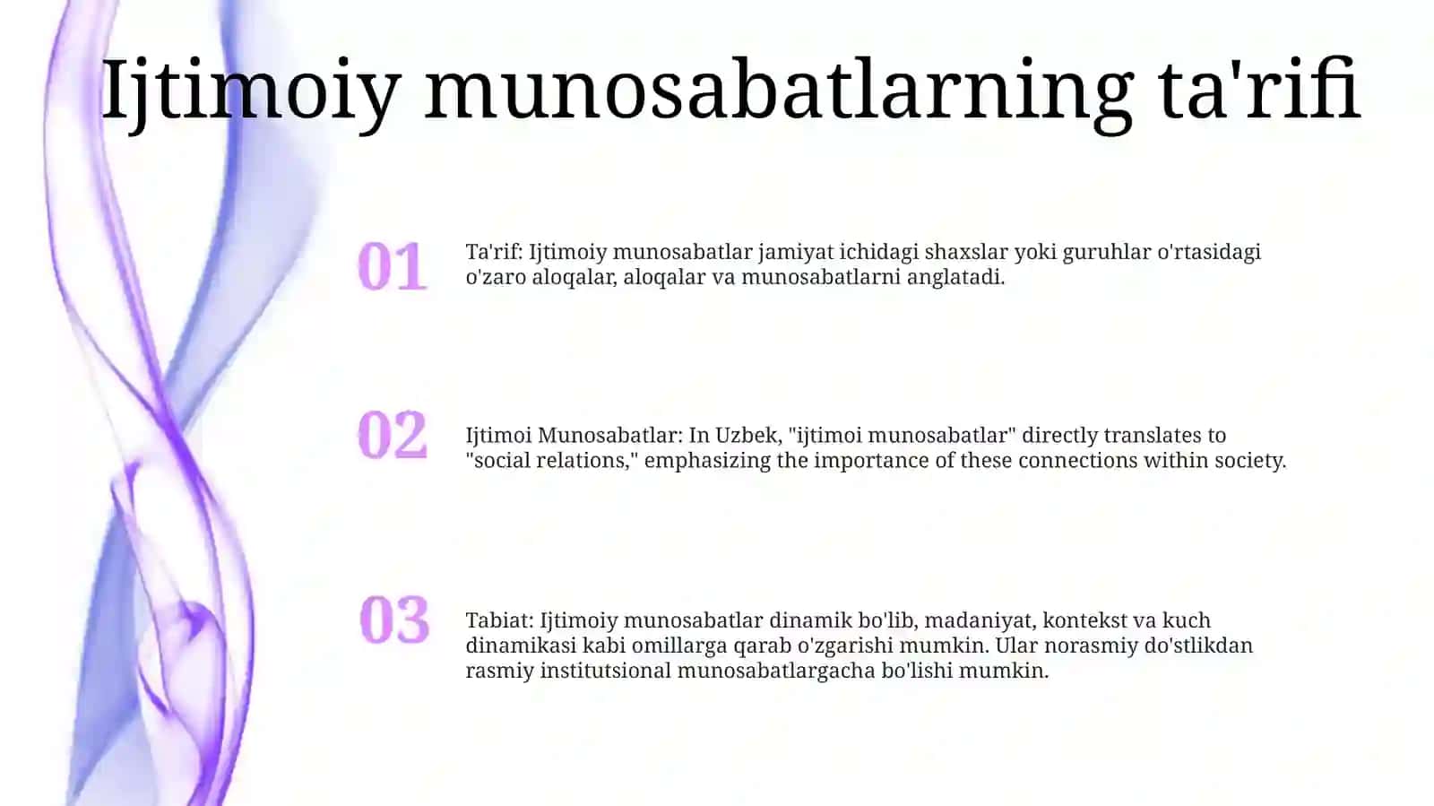 Ijtimoi Munosabatlar 2