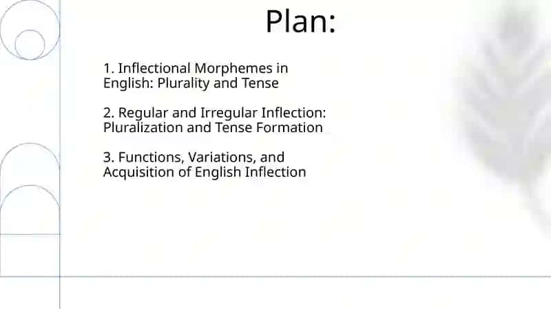 Inflectional morphemes in English (plural, tense) 2