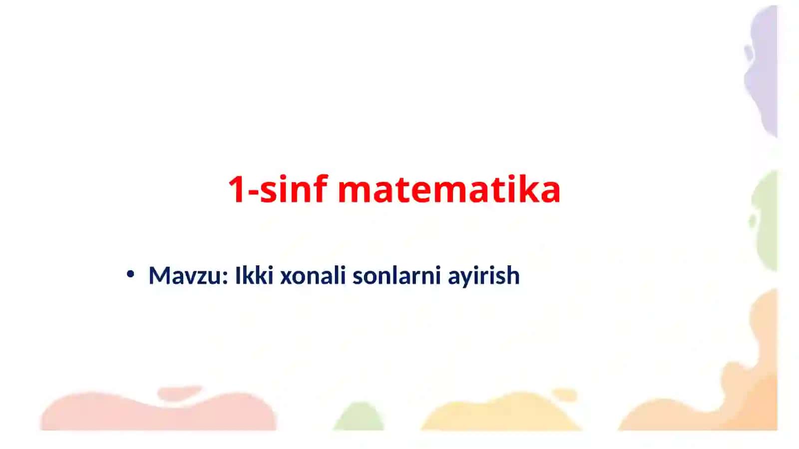 1-sinf matematika 2