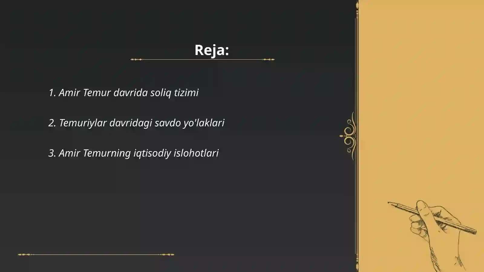 Amir Temur va Temuriylar davridagi iqtisodiy qarashlar 2