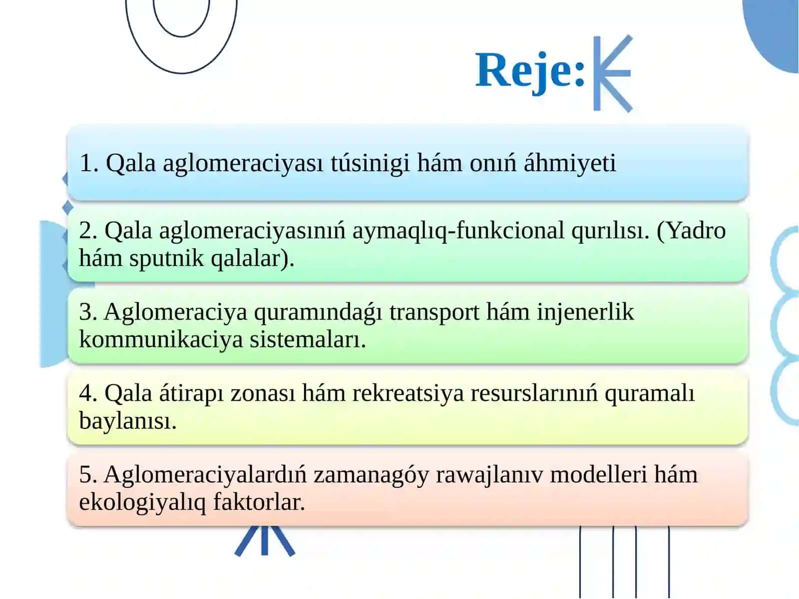 Qala aglomeraciyalarınıń quramalı formaları 2