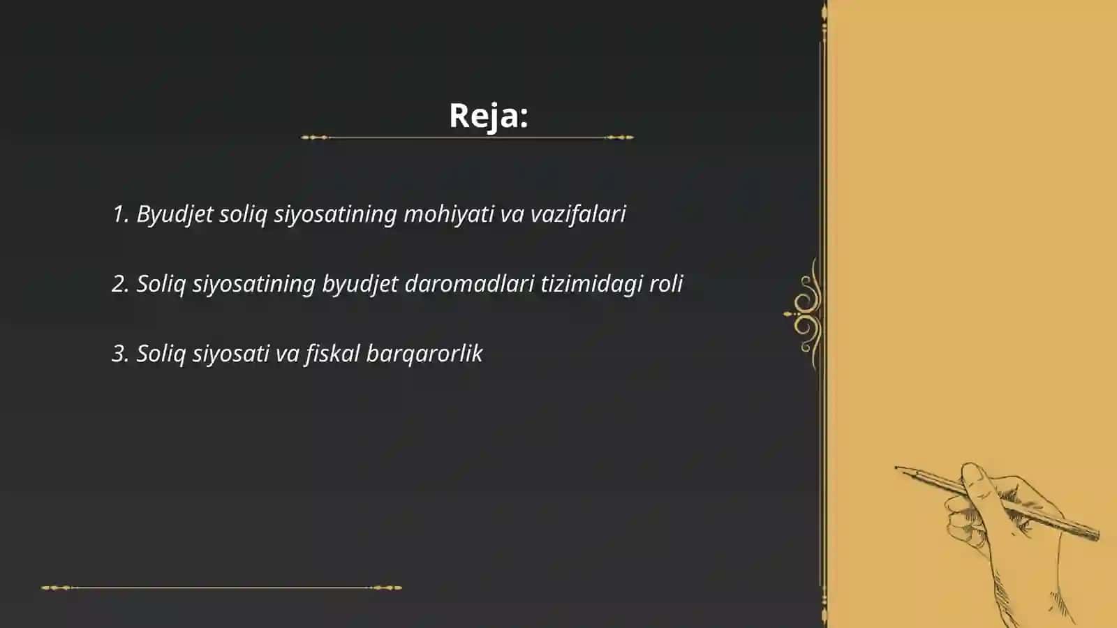 Byudjet soliq siyosati 2