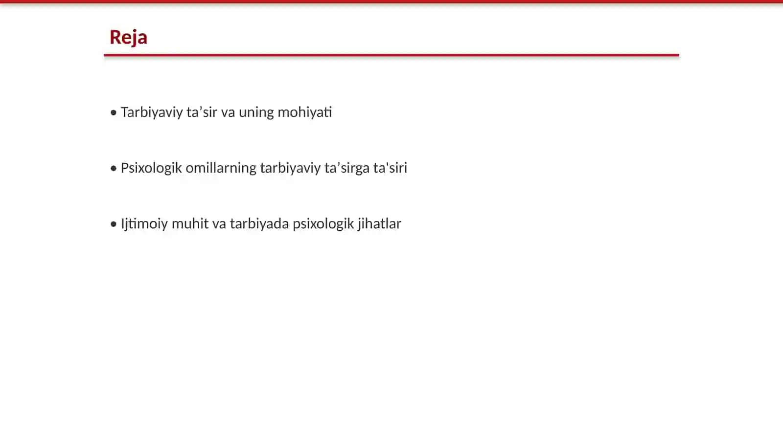 Tarbiyaviy taʼsirning psixologik asoslari 2