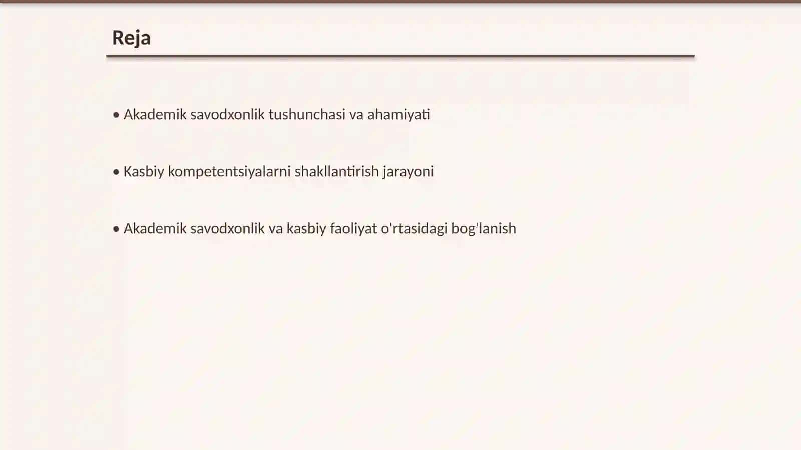Akademik savodxonlik kasbiy kompetentsiyalarni shakllantirish asosi sifatida 2