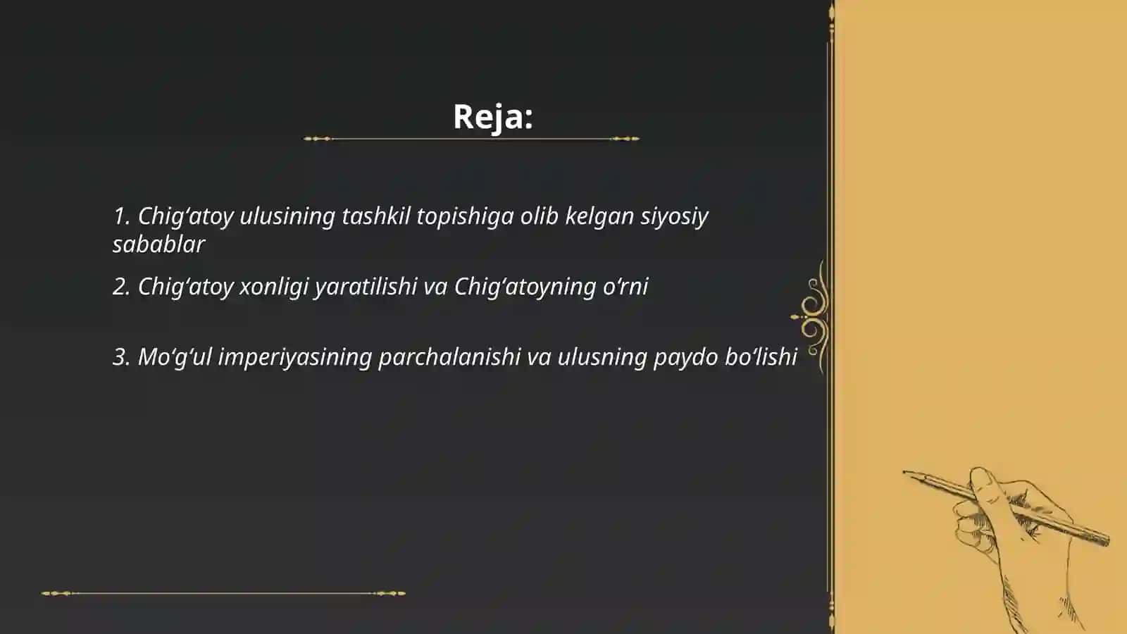 Chigʻatoy ulusining tashkil topishi 2