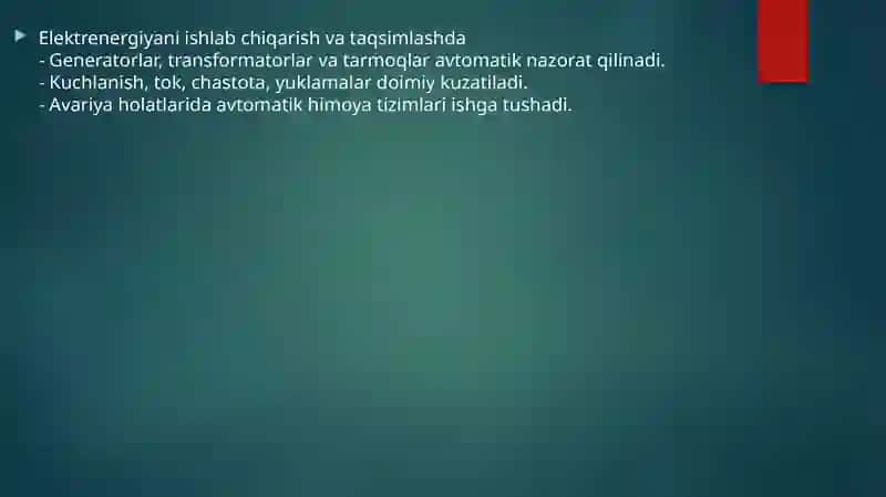Avtomatik Boshqaruv Tizimlarini Elektr Muhandisligidagi orni 2
