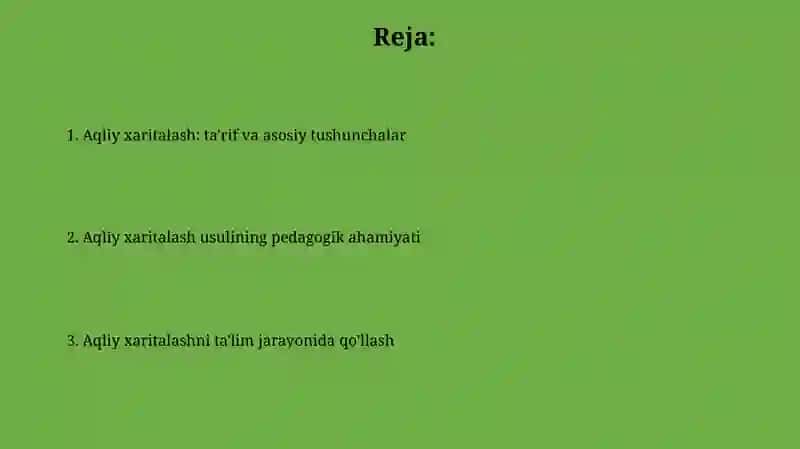 Aqliy xaritalash usuli va uningpedagogikahamiyati 2