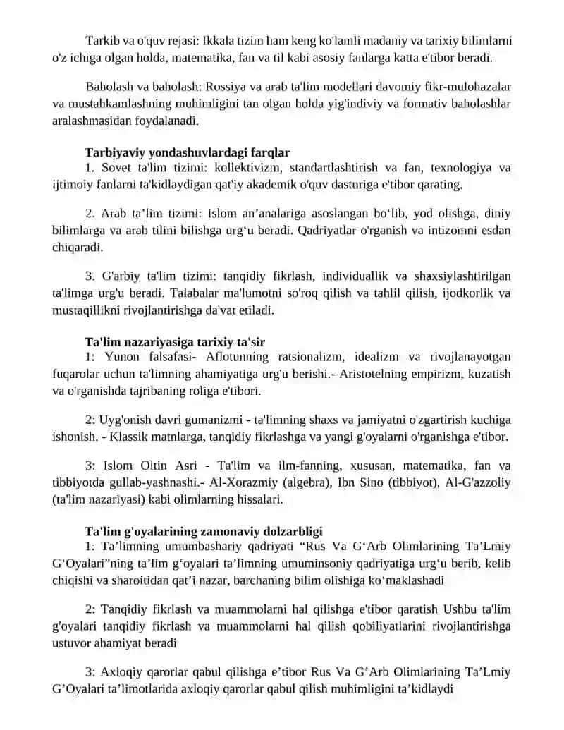 Rus Va G'Arb Olimlarining Ta'Lmiy G'Oyalari 2