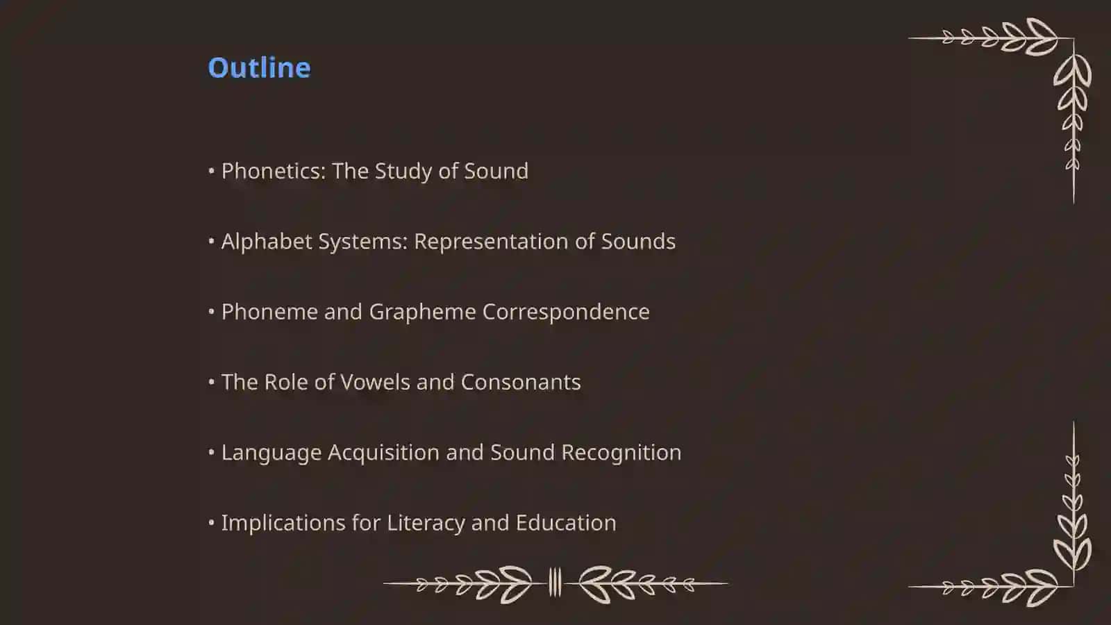 The relationship of letters and sounds 2