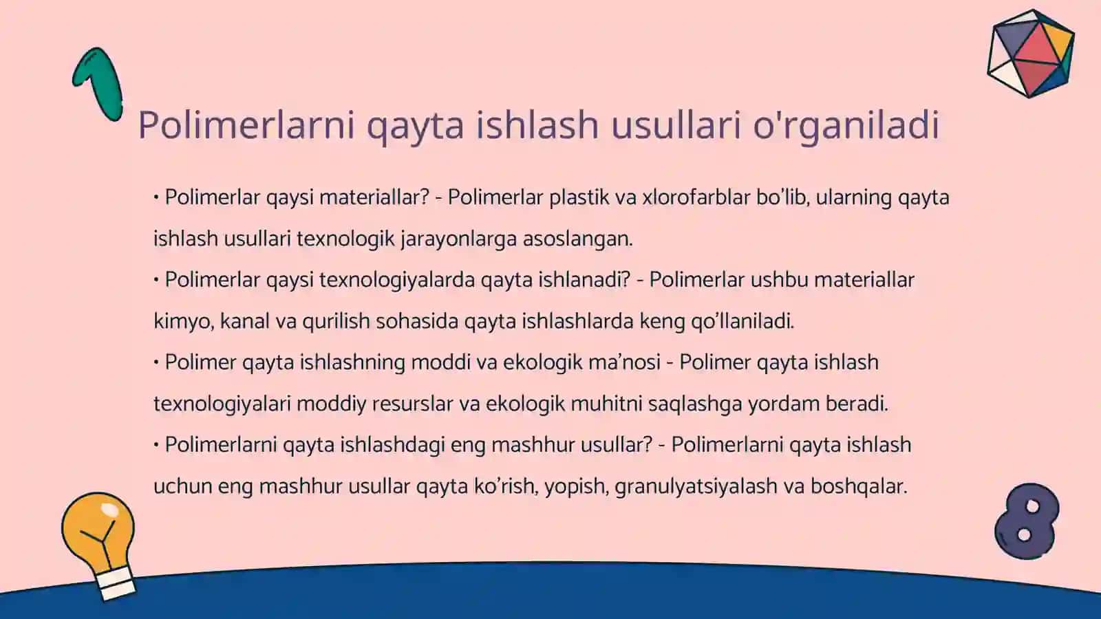 Polimerlarni qayta ishlash va barqarorlik 2