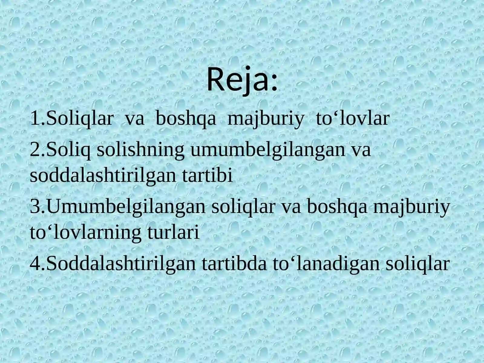 Soliqlar va boshqa majburiy to‘lovlar 2