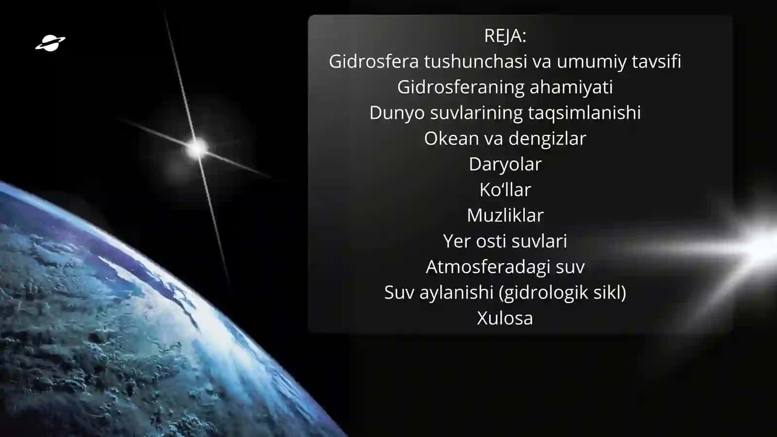 Gidrosfera va uning tarkibiy qismlari 2