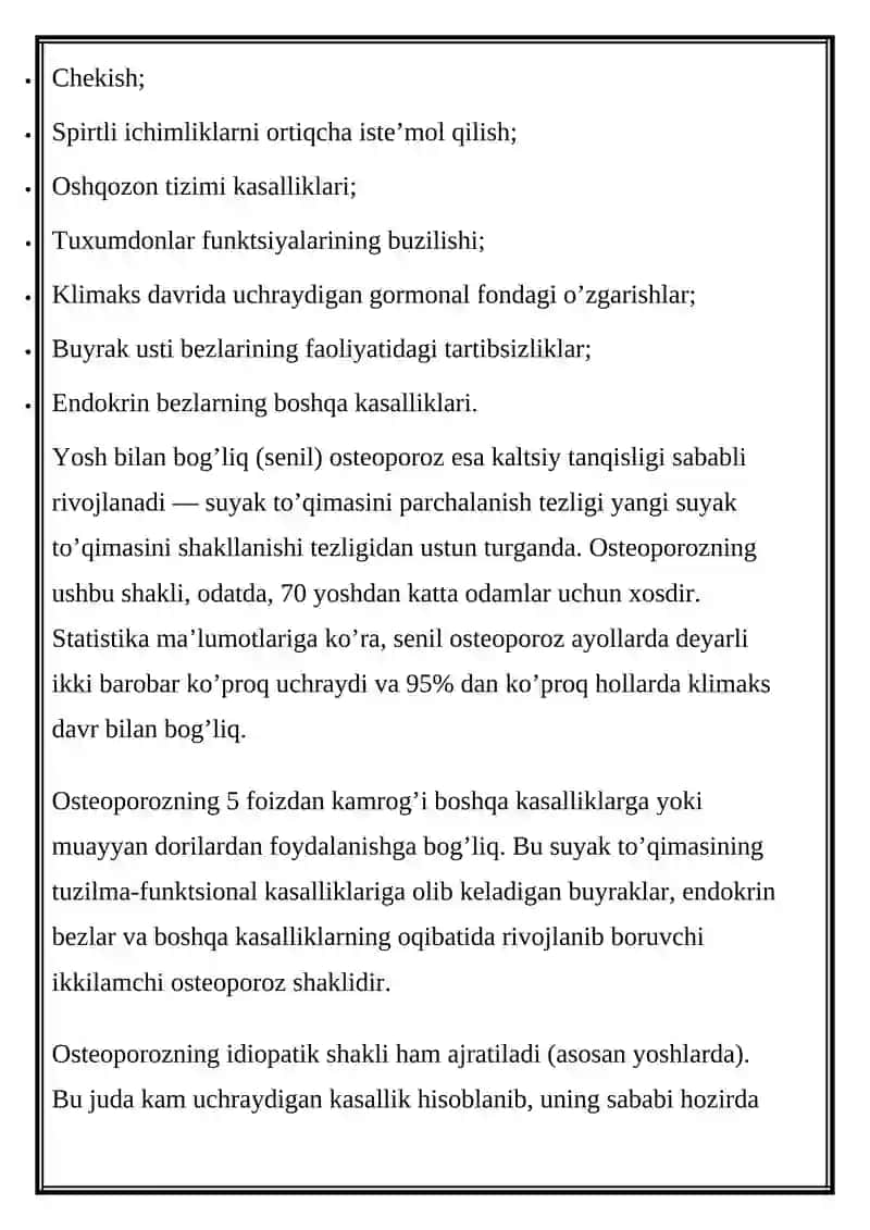 OSTEOPOROZ VA SUYAK KASALLIKLARI 2