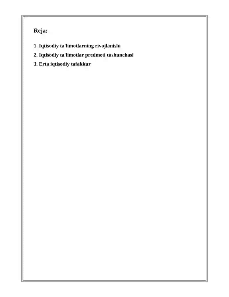 IQTISODIY TALIMOTLAR TARIXI FANINING PREDMETI BA BILISH USULLARI 2