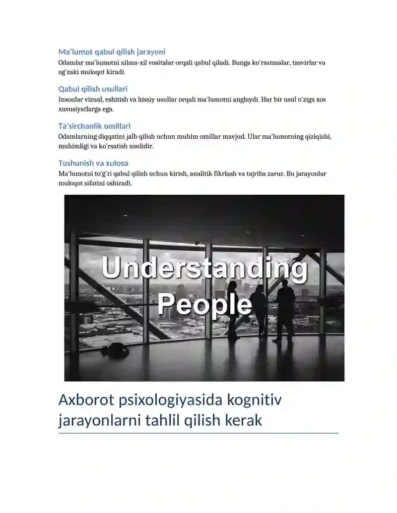 Axborot psixologiyasi 2