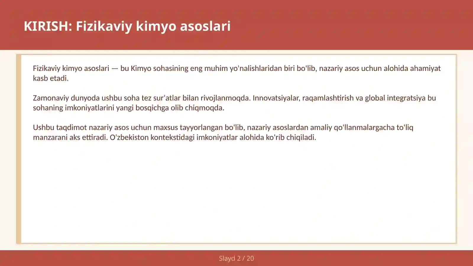 FIZIKAVIY KIMYO ASOSLARI 2