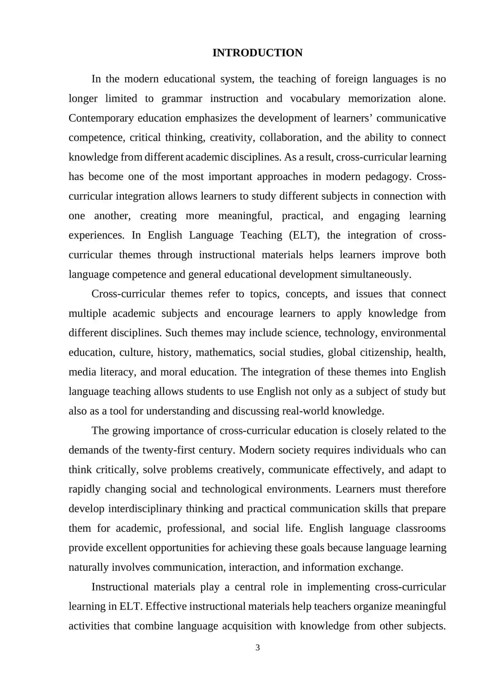 Developing Instructional Materials That Integrate Cross-Curricular Themes into English Language Teaching 2