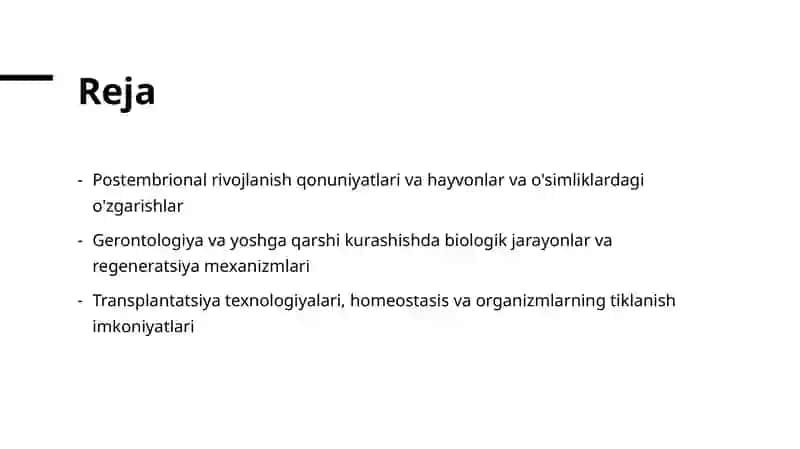 Postembrional embrional rivojlanish qonuniyatlari 2