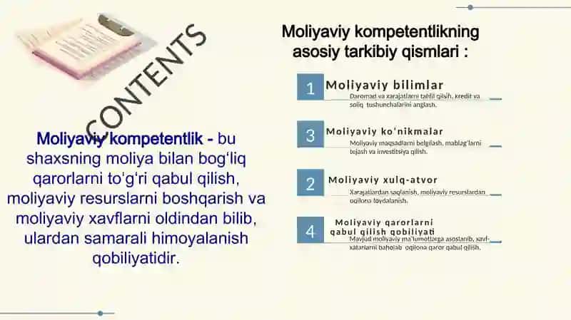 Ta'limda moliyaviy kompetentlikni shakllantirish va uning funktsiyalari 2