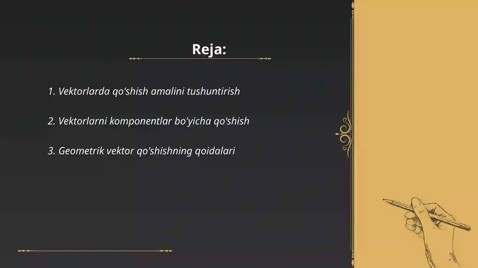 Vektorlarni qo‘shish va ayirish 2