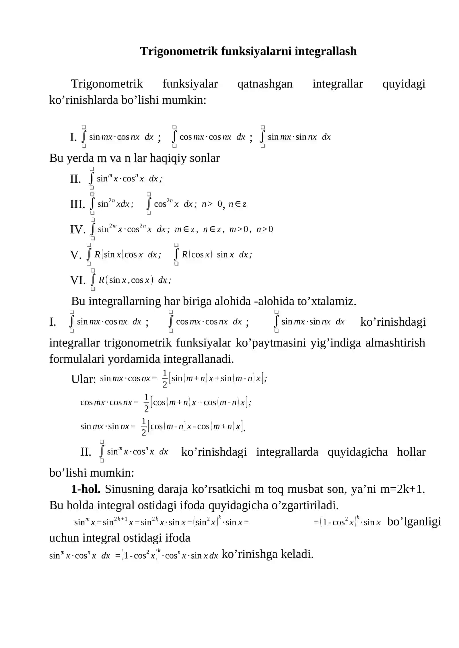 Fizika va astronimiya, Matematik Analiz 2
