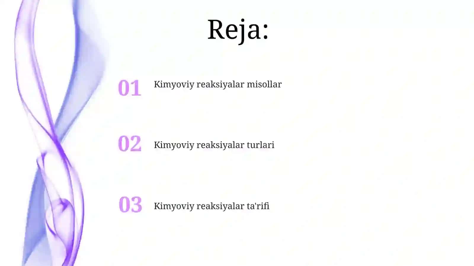 Kimyoviy reaksiya va uning turlari 2