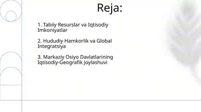 Markaziy Osiyo davlatlarining iqtisodiy geografik o'rni 2