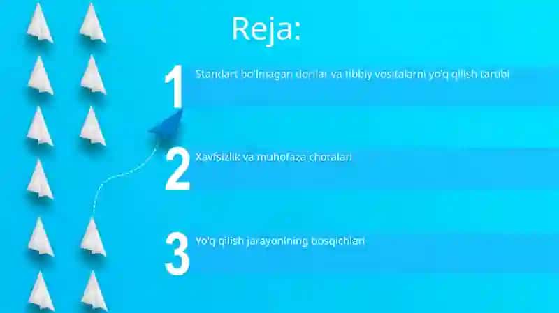 Nostandart dori vositalari va tibbiy buyumlarni yo'q qilish tartibi 2