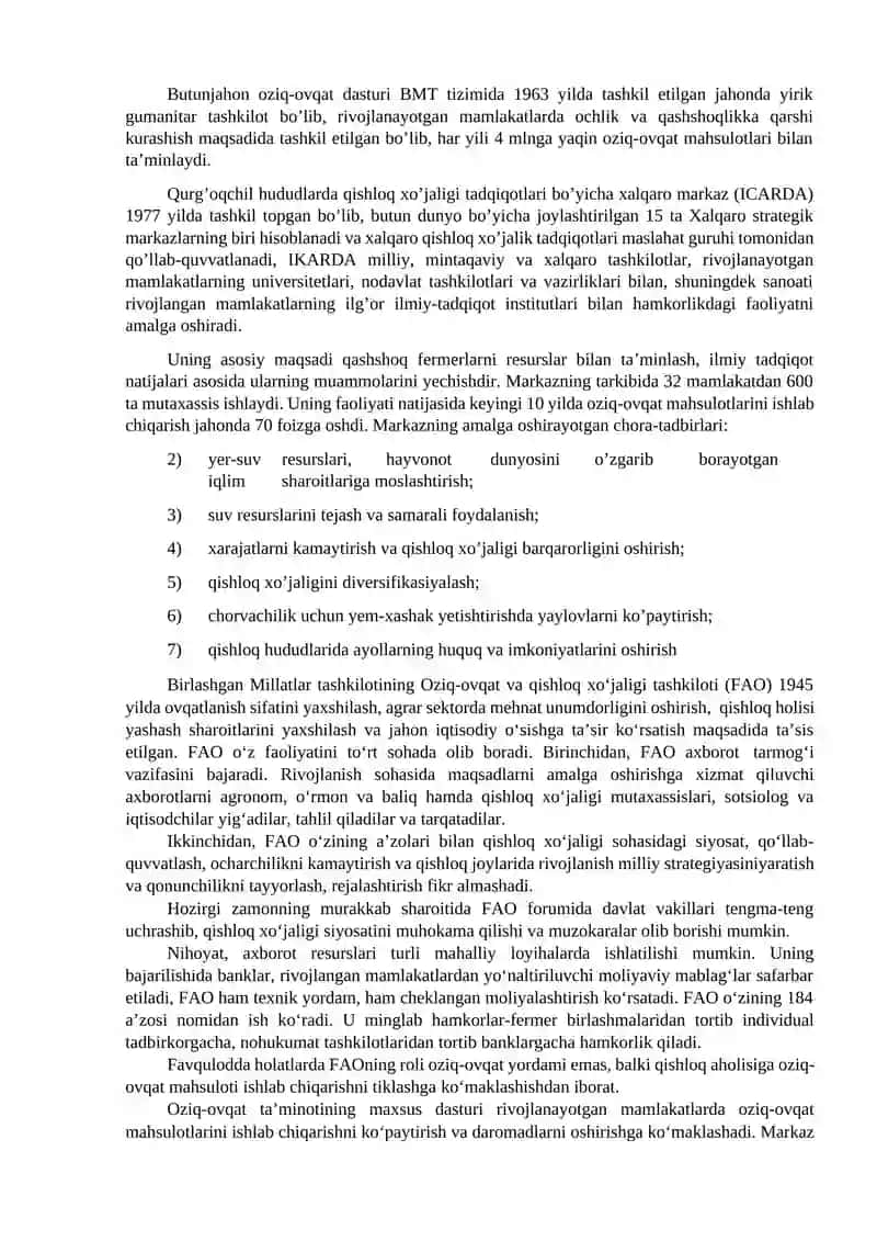 FAO (Birleşmiş Milletler Gıda ve Tarım Örgütü) 2