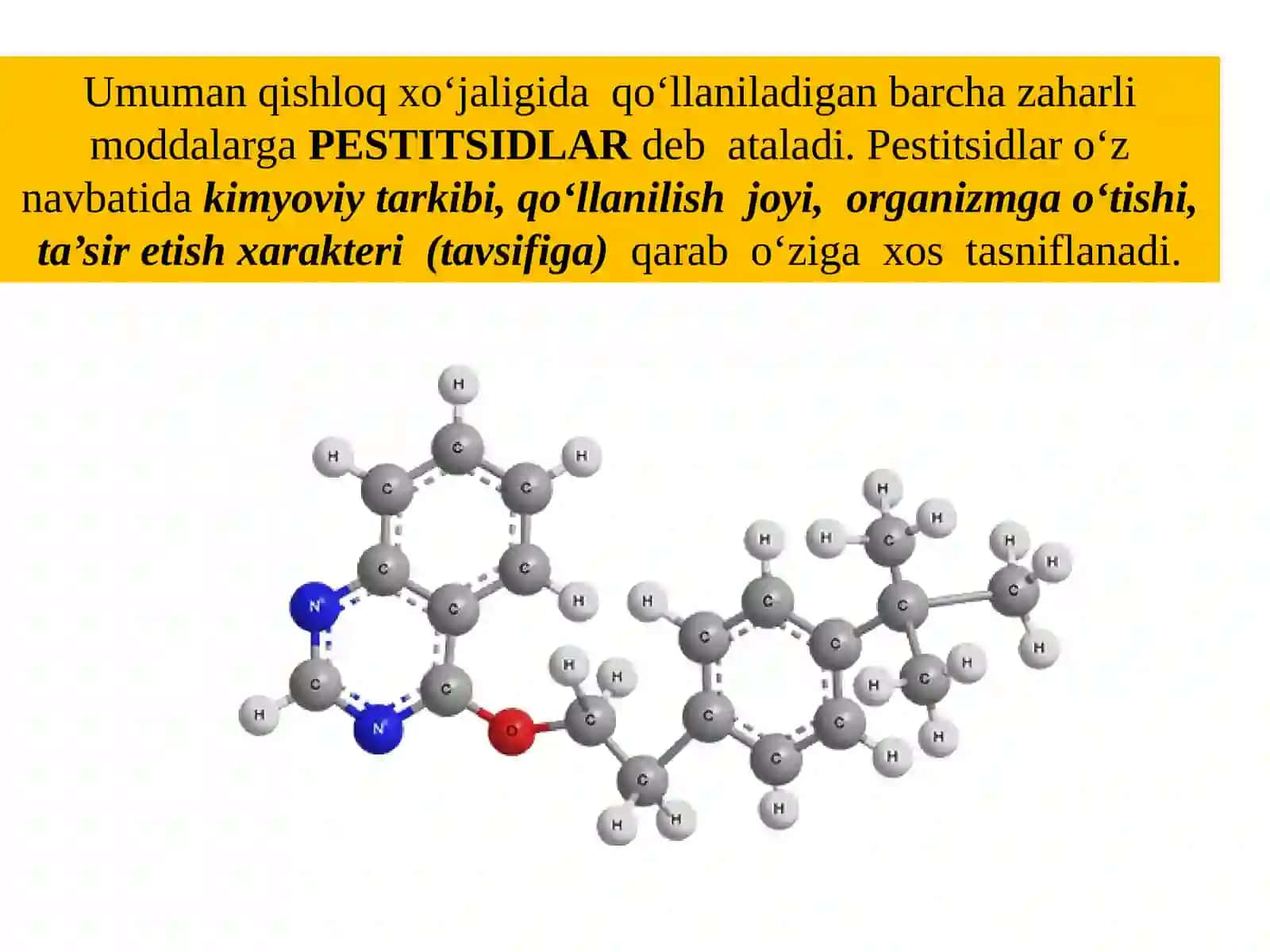 Pestitisidlarning tasniflanishi 2