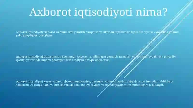 Axborot Iqtisodiyoti 2