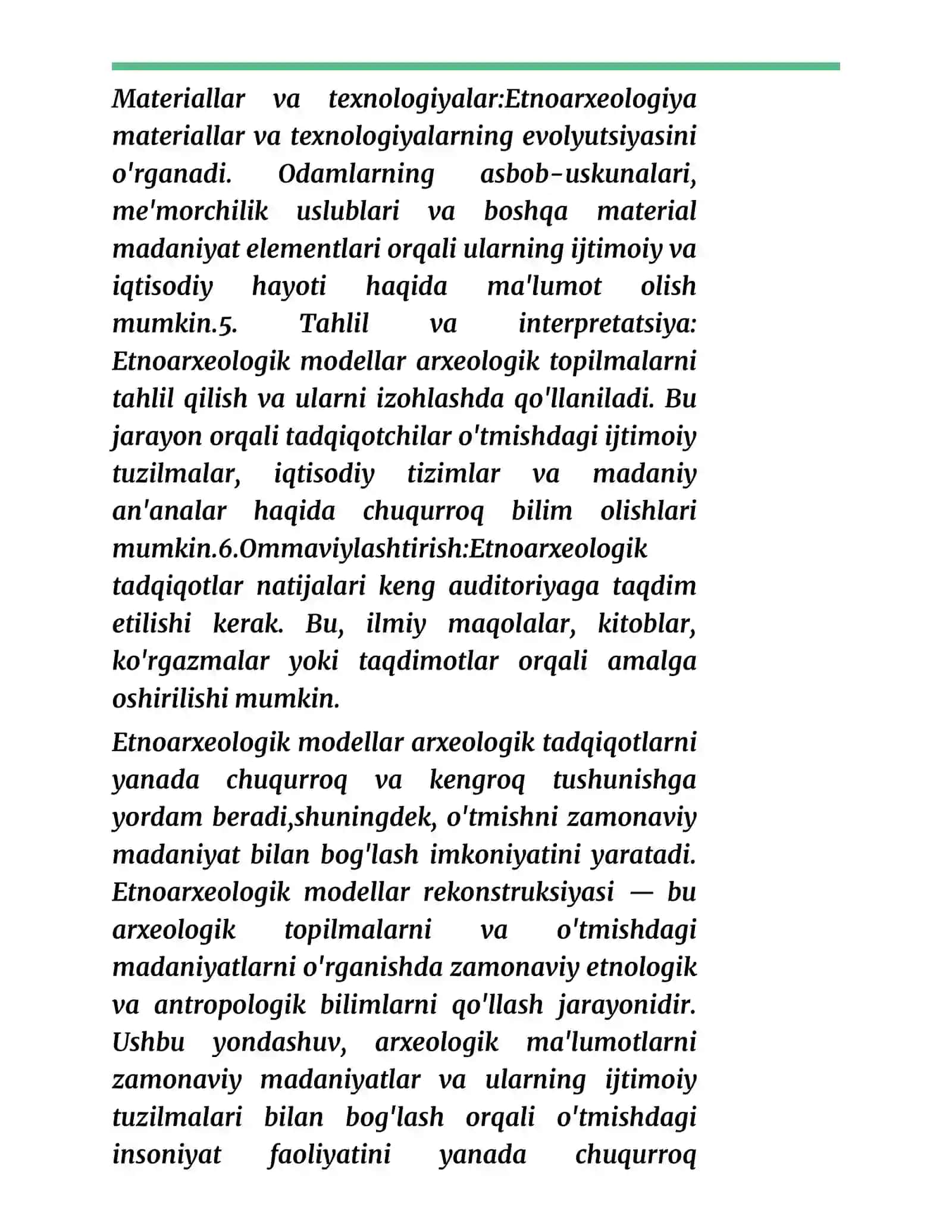 Etnoarxeologik modellar rekonstruksiyasi 2