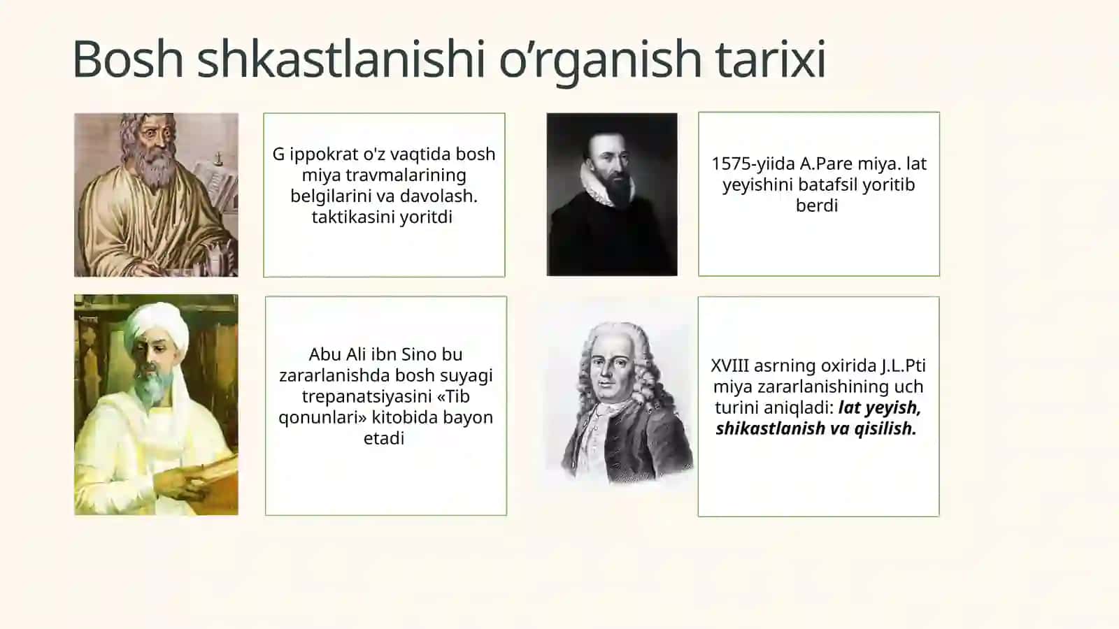 Bosh, Ko'krak Qofasi, Qorin Shkastlanishi 2
