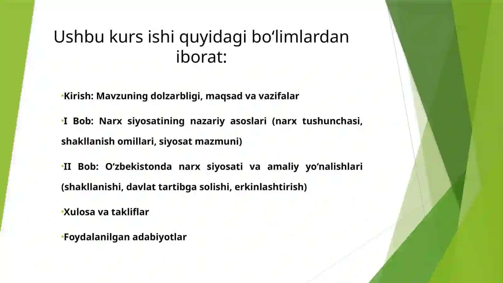 Narx siyosati xuzuri 2