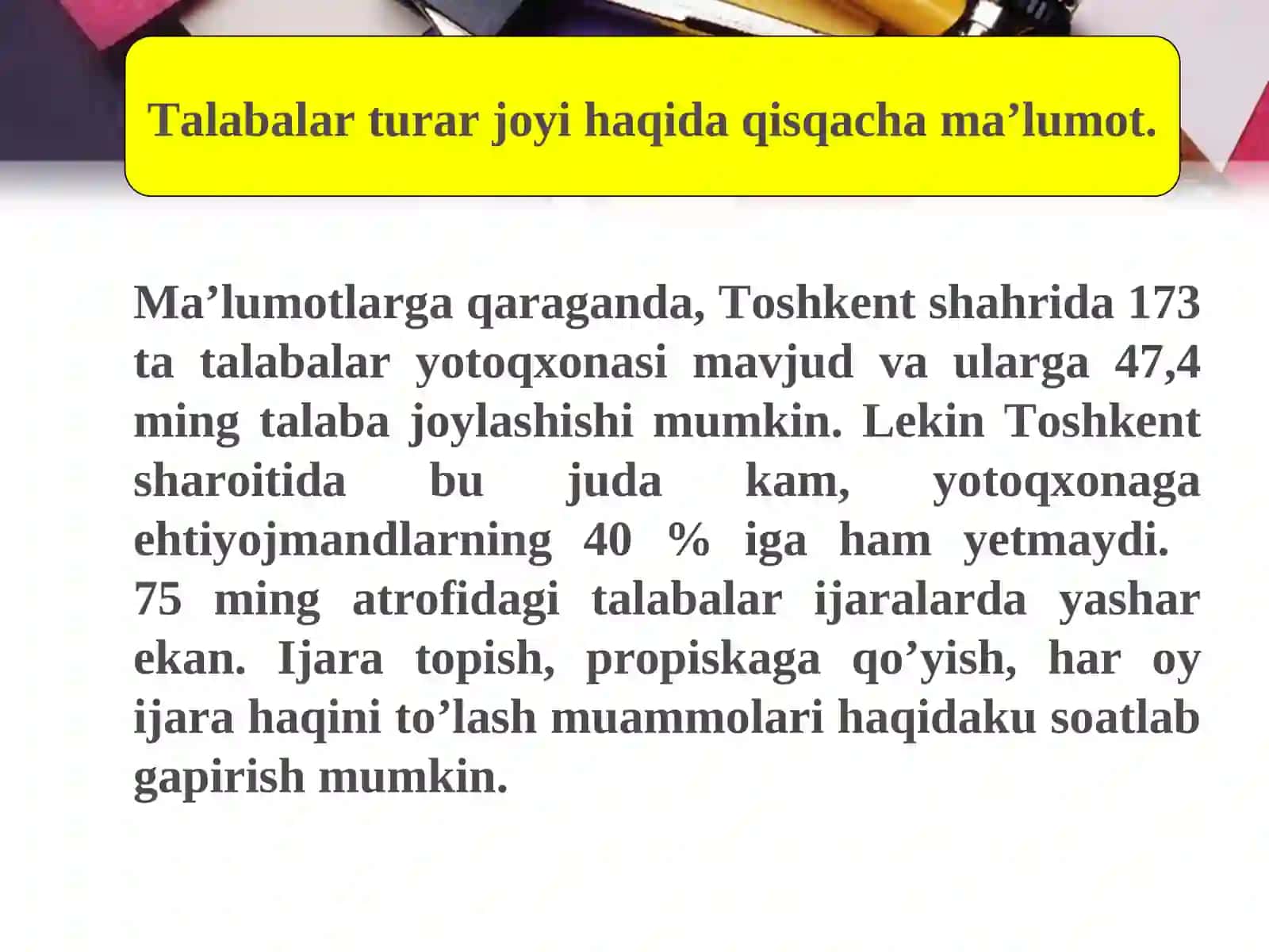 Talabalar Yotoqxonasi Binosining Loyihasi 2