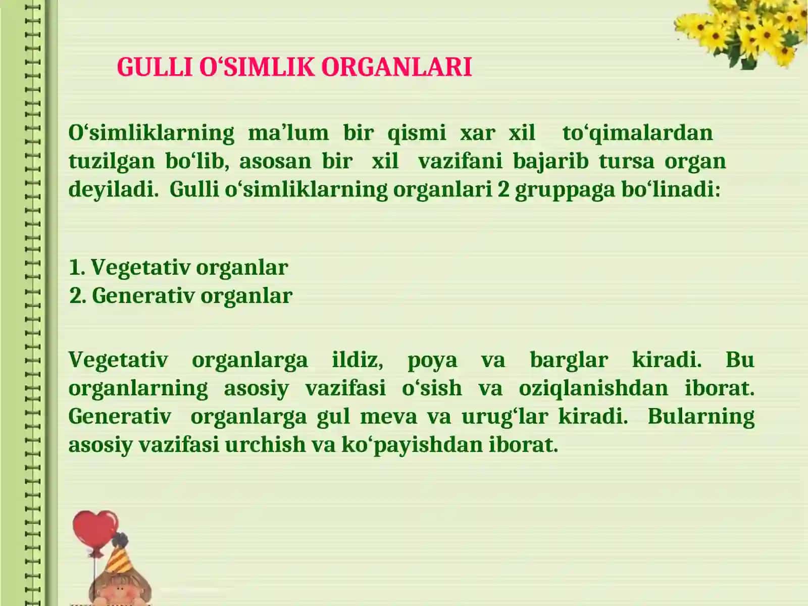 O‘simlik organlari 2