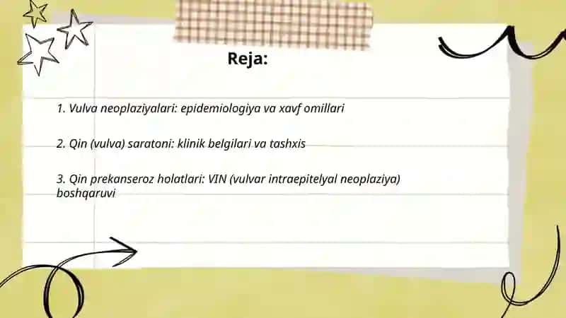 Vulva neoplaziyalari va Qin (vulva) saratoni 2