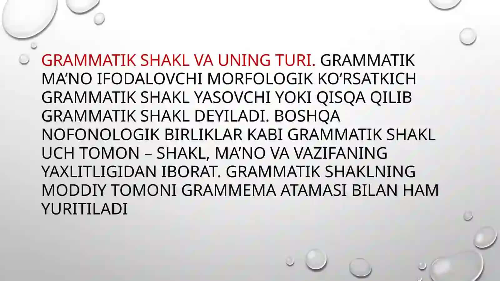 Grammatik shakl va uning turlari 2