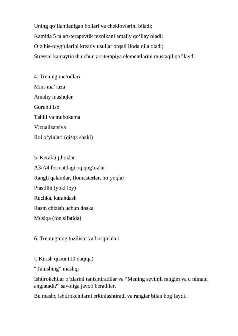 TRENING DASTUR ISHLANMASI 2