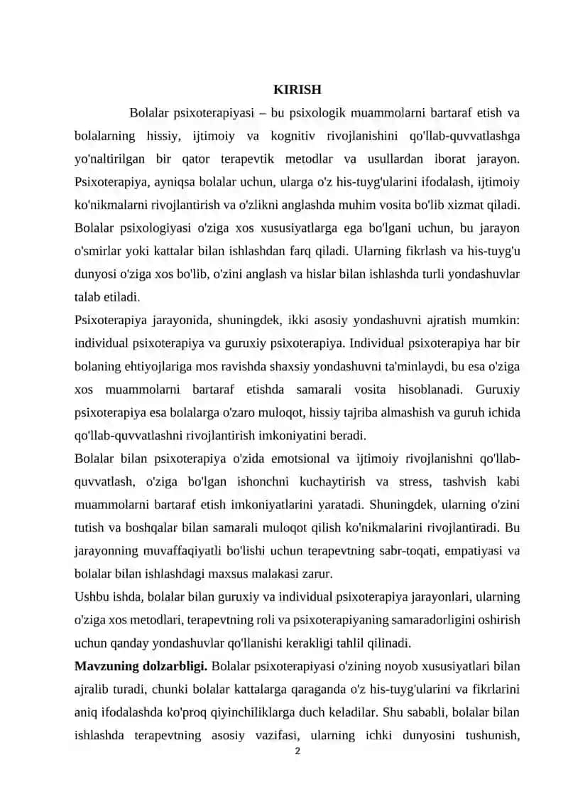 BOLALAR BILAN GURUHIY VA INDIVIDUAL PSIXOTERAPIYA 2