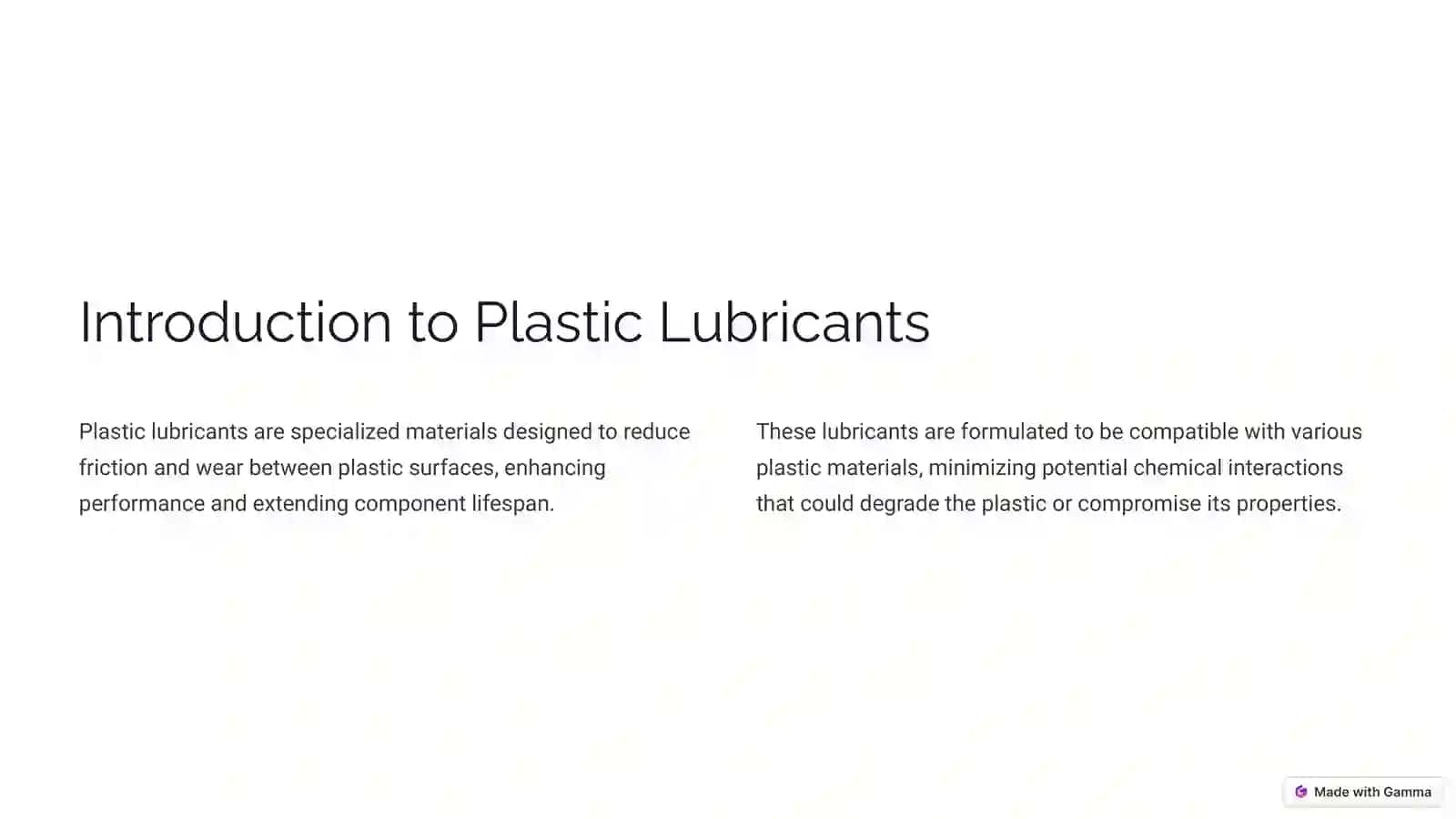 The Crucial Role of Plastic Lubricants 2