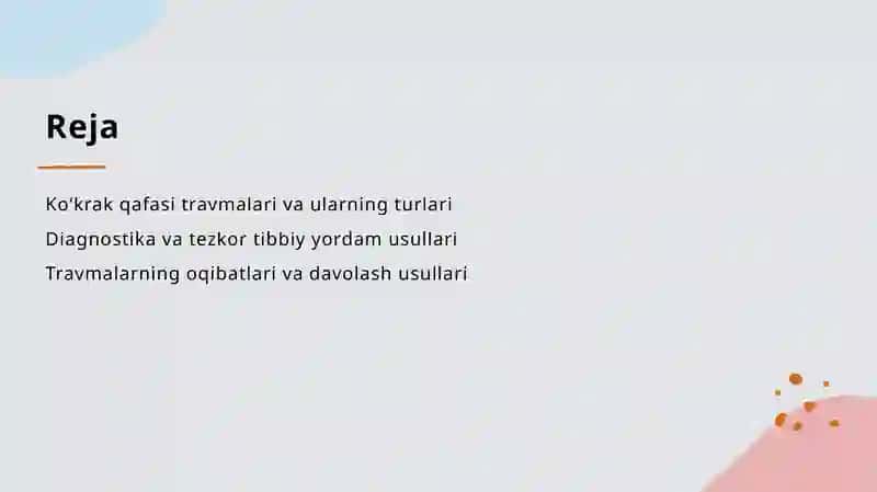 Ko'krak qafasi travmalari 2