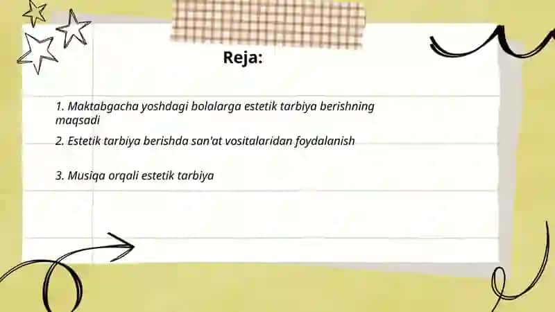 Estetik tarbiya berishning vazifalari 2