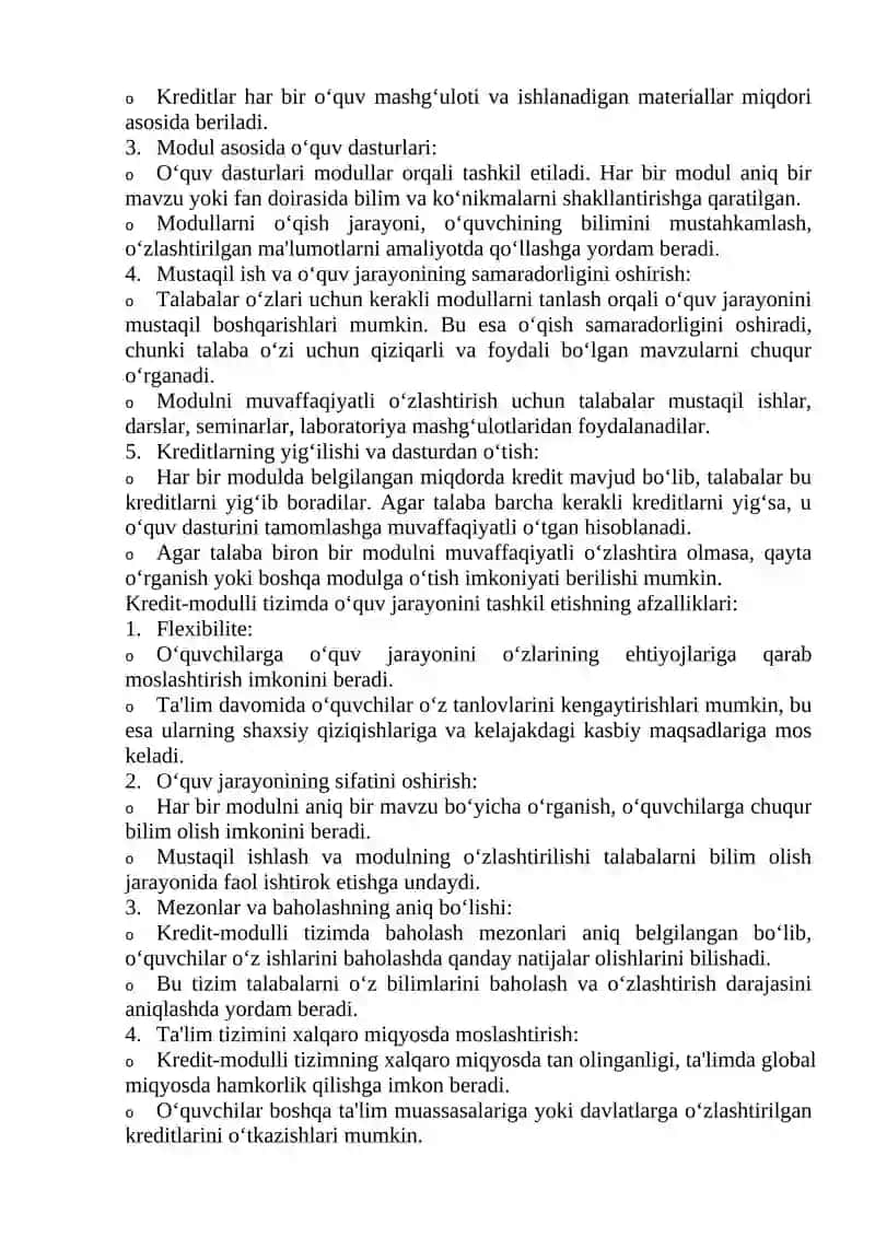 Kredit-modulli tizimi 2