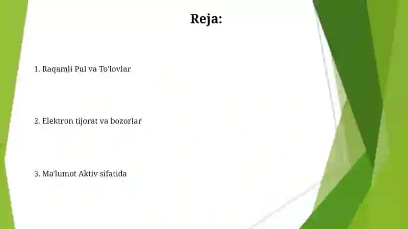 Raqamli iqsodiyot 2