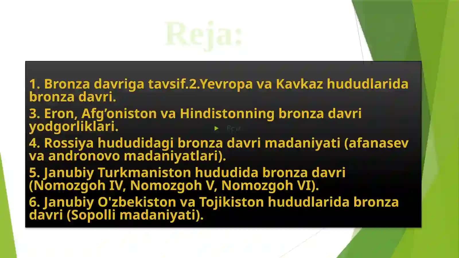 So‘nggi bronza davri Yodgorliklari 2