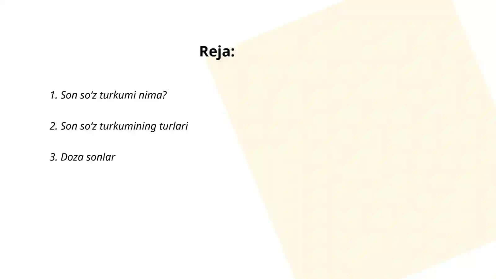 Son soʻz turkumi 2