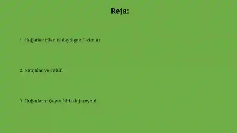 Hujjatlar ustida ishlash tatiboti 2